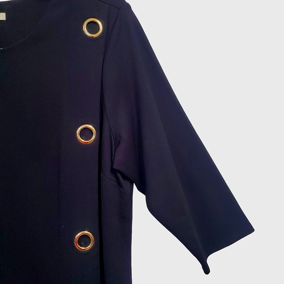 NWOT Cato Women's Midi Dress 1/2 Sleeves Black Modest  Size 14/16W - Picture 5 of 8